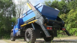 Special platform with loading and unloading equipment, with crane-manipulator unit (CMU) type 6YN31, modification 6Y121