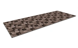 SHAHINTEX DIGITAL PRINT (12) Moisture absorbent cut-out mat "Honeycomb" 120x300 brown