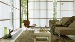 Japanese curtains (panels fixed on mobile rails of the curtain rod)
