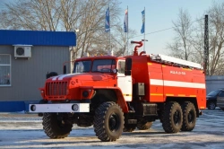 Fire tank truck ??-8,?-(40-100), type 5881, modification 58814C, on chassis Ural-4320-60, 4320-62, 4320-70, 4320-72, 4320-74.