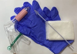 Gynaecological kit for cervical and vaginal sampling disposable sterile "Femina®" with M mirror and cystic specimen.