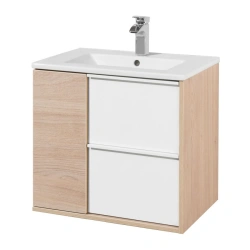 Pedestal cabinet under sink Aquaton Boston 60 eureka oak 1A240001BN0101.A240.0.01B.N01.0