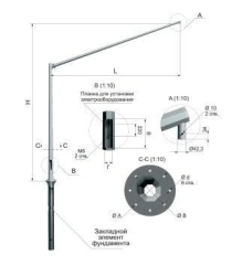 Lighting support of faceted light-signalling L-shaped design