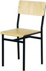 Metal frame chair with bent laminated plywood seat, model CM7/30