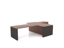 Synergy cabinet table with support cabinet and briefing table