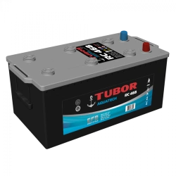 Accumulator battery starter lead-acid TUBOR AQUATECH 6ST-225.3(4) VL (EN)