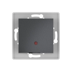 CADUCEUS ALING PRESTIGE Single-valve flush-mounted switch with indication 10AX, 250V~, graphite, article no. 6027.2