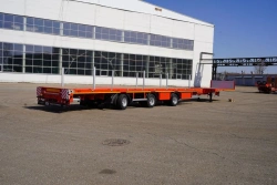 Semitrailer Tverstroimash 993931 modification 0012 variant - straight platform without overhang.