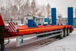 Semitrailer SAV 93183E (suspension: spring), with awning and tilt frame, with sliding or non-sliding cones, with mechanical gang