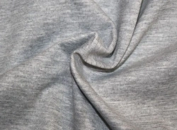 Melange knitted fabric mixed interlock 50% cotton, 50% polyester