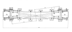 Blunt cross of type P65 mark 2/6 with separate joint inserts of the project 2521.05.000:Blunt cross of type P65 mark 2/6 with se