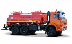 ATZ 4681A2-11 fuel tanker on KAMAZ 43118-A5, 43118-50, 43118-RR, 43118-RS chassis.