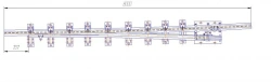 Frame rail with shank of project 2628.01.010-02