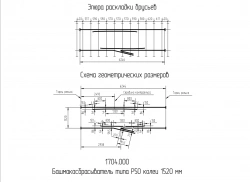 Throwing shoe of P50 type of 1520 mm gauge of 1704.000-01 project
