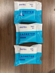 Medical napkin made of nonwoven material non-sterile according to TU 32.50.50-001-51996691-2023. Modification 6; 5x5 cm, 50 pcs/