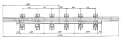 Cross rail with counter rail of P65 type 1/9 (project 2843.14.000/-01)