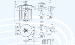 Explosion-proof vertical asynchronous induction motors, vertical series DVB 355, power more than 37 kW, but not more than 75 kW