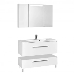 Pedestal washbasin cabinet Aquaton Madrid 120 M white 1A168701MA0101.A168.7.01M.A01.0
