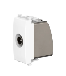 CADUCEUS ALING Experience Flush-mounted aerial TV feed-through socket M/F, 1M, white, Art. 74264.0