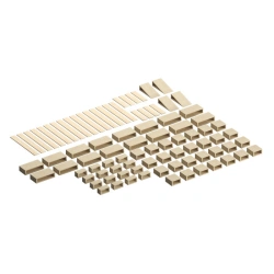 Mobile height set: hollow blocks, Optimal set (PB3)
