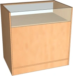 Display case for trade enterprises