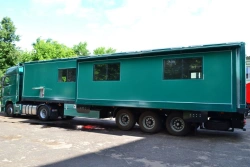 Special vehicle KVANTORIUM MPZ9T3 on the basis of semi-trailer NEFAZ-93341 with tractor KAMAZ-5940.
