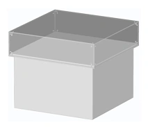 Horizontal display cabinet 1200 x 1200 x 1000 mm