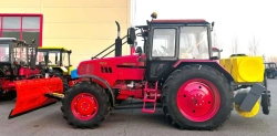 Machinery for road and municipal services UDKM-8 on the basis of wheeled tractor Belarus 1221.3, with attachment: mouldboard