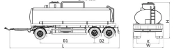 Tank trailer type MDO432, modification 878565 on axle MD.?1?2050?12??120?16 (single axle) or on axle MD.?2?1850?12??120?16,