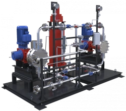 Block of continuous dosing of reagents of BNDR type
