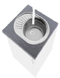 Kitchen floor cabinet with sink, mark "SPEKTR LLC".