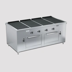 Gas cooker with closed flame PRG-IIA-4C 2DS "Maxi"