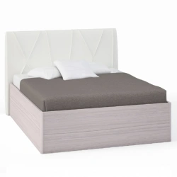 "Rimini Ice" AFC-01.CG, Bed, 2 twin beds, upholstered in white asm (1600 mm) from the modular furniture set Rimini Ice.