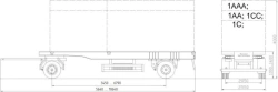 BZAP 94562L two-axle container trailer