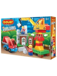 Children's developmental toy Bauer series "Construction" set "Construction site with crane and truck" 95 elements in the