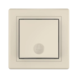 CADUCEUS ALING PRESTIGE Flush-mounted push-button switch 10A, 250V~, beige, article number 610.999.