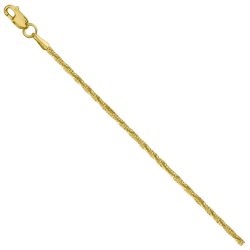 Neck ornament of 585 gold plated Chain green Krocha NC17-086 0.35MM 70SM 7.49G