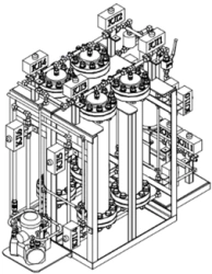 Gas treatment units with SHELF regeneration