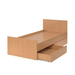 Single bed with drawers