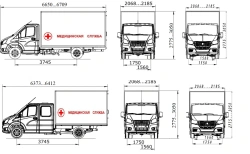 Medical complex of modification: 2250JJ is made on the basis of TC and chassis GAZ (GAZelle NEXT), modifications C41R92, C42R92.