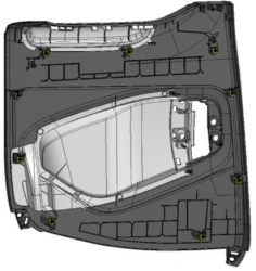 Right rear door trim assembly 96833462ZD