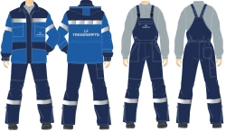 Special clothing of employees of the organisations of the Transneft system. Suits (OPZ) (jacket, dungarees) for women for protec