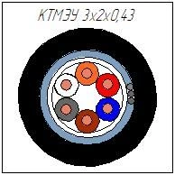 Cable symmetrical triboelectric KTMEU