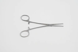 VZ-Z-5, Haemostatic clamp, single- and double-toothed, toothed, straight, No. 2, 160 mm