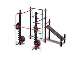 WORKOUT-FIT outdoor vorkout complex with squat barbell