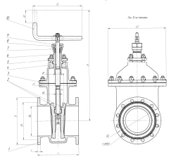 Bronze clinket gate valve DN 100 PN 0,6 MPa ITSHL.491655.007-02 (532-01.017-02)