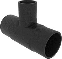Polyethylene gas reducing tee