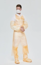 Personal protective equipment made of polyvinyl chloride film material: special additional decontaminated clothing fa
