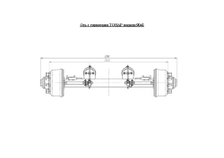 Axle with brakes 9042