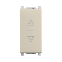 CADUCEUS ALING Experience Flush-mounted switch for roller shutters I-0-I, 10A, 250V~, 1M, beige, art. 72108.9